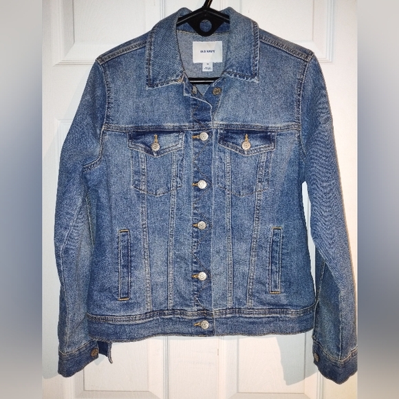 Old Navy Jackets & Blazers - Old Navy Medium Blue Denim Jacket with Button Front